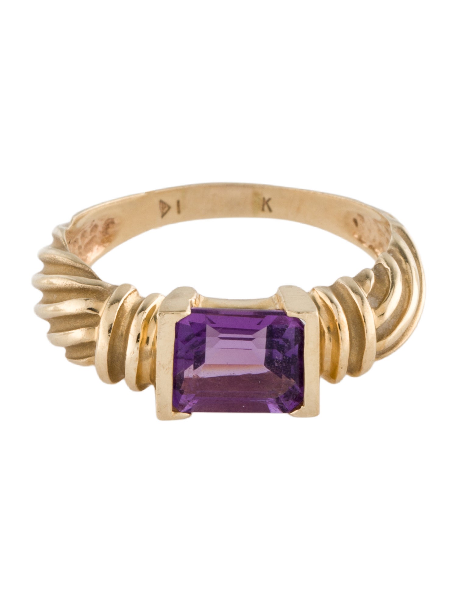 Ring 14K 1.26ct Amethyst Cocktail Ring